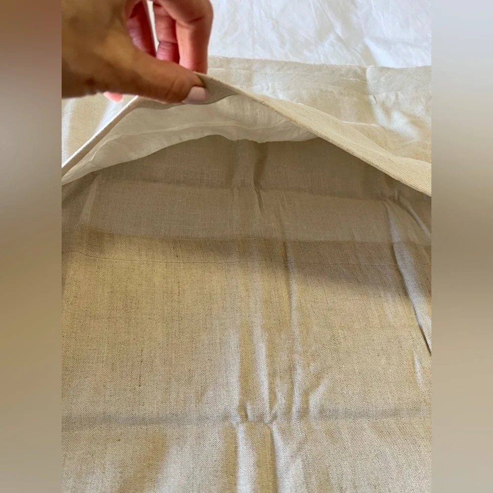 Crate And Barrel | Natural Beige Bianca | Euro Pillow Sham | Linen Blend NIP